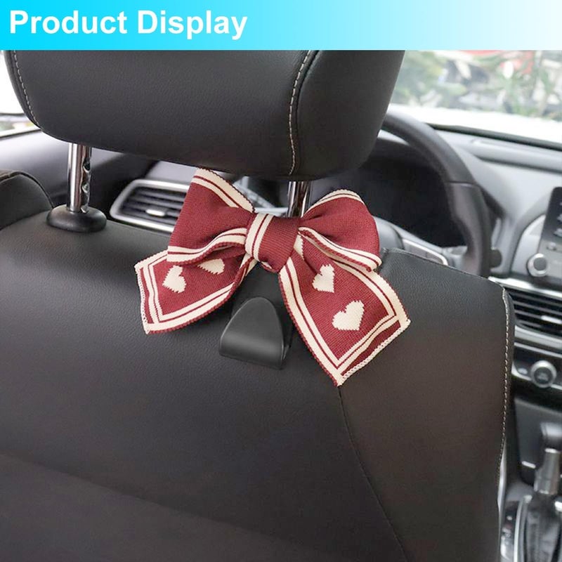 Mandark 2PCS Car Seat Headrest Hooks, Cute Bow Vehicle Hooks for Purses and Bags, Automotive Purse Hook Hanger Interior Decoration Accessories, Universal for SUV, Sedan, Truck (Red/White) - Image 5